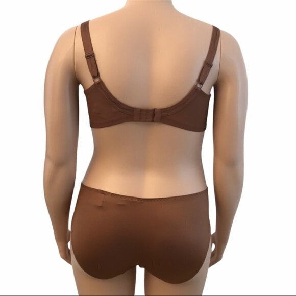 Elomi Kristie Plus Size Brief Panty Cocoa XL - Picture 8 of 12